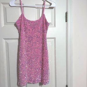 Pink Lucy In the Sky Homecoming Dress Short
